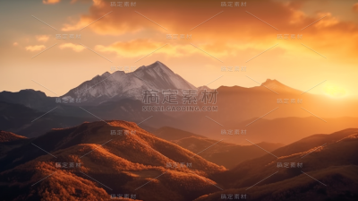 山峰山脉山林山顶自然风景
