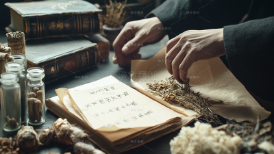 医疗系列写实中医配药