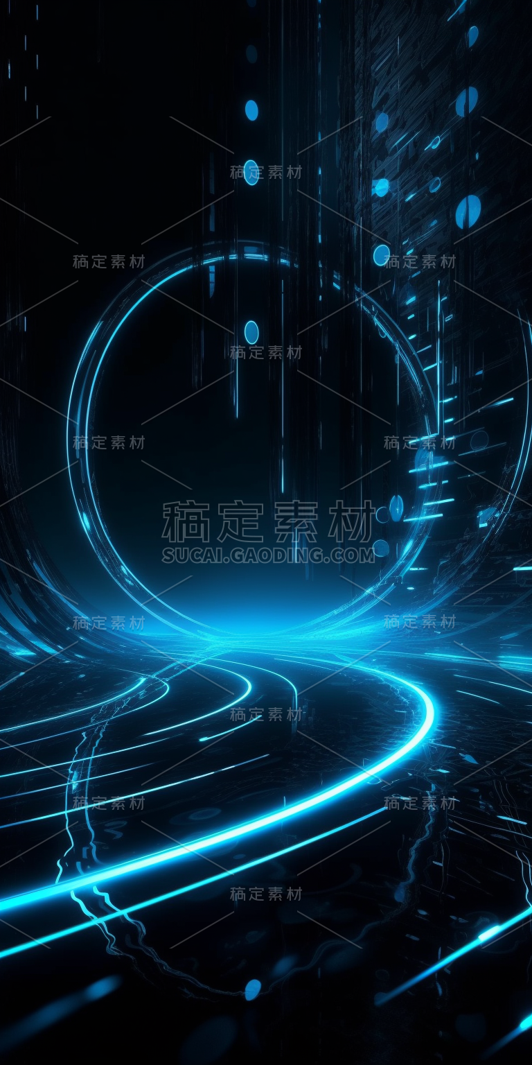 波浪线条曲线科技感背景