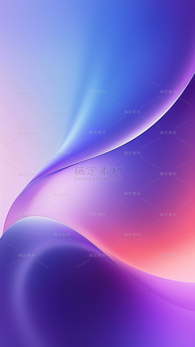 通用简约蓝色曲线渐变背景