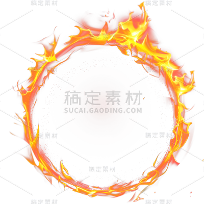 特效通用红色环形火焰元素素材