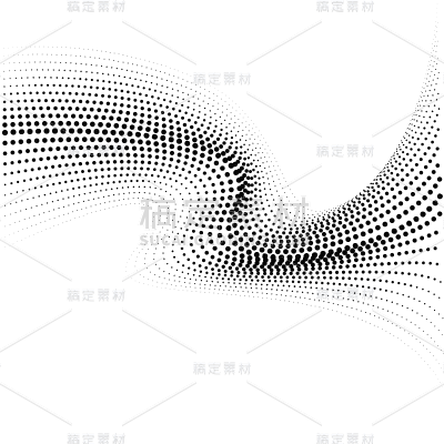 纹理通用黑色曲线波点元素素材