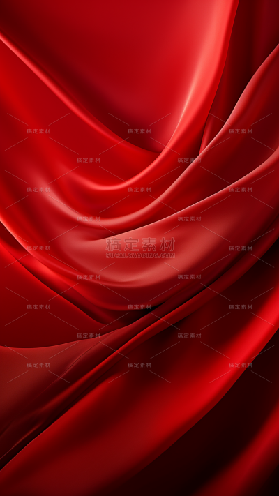背景通用红色绸带背景场景图片素材