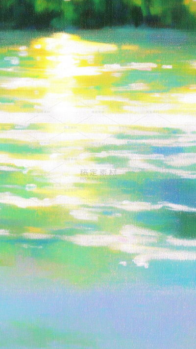 背景系列春日感绿色光泽水面背景