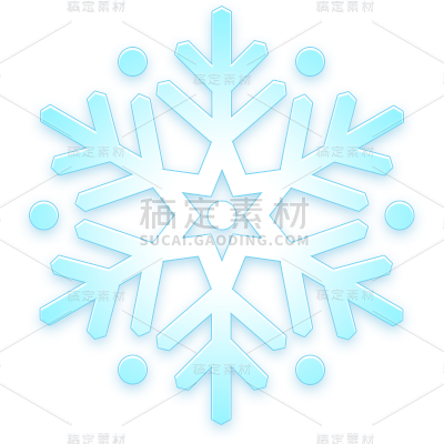 气象系列AI发光渐变雪花图标