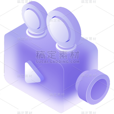促销活动直播3DC4D立体磨砂摄影机元素素材