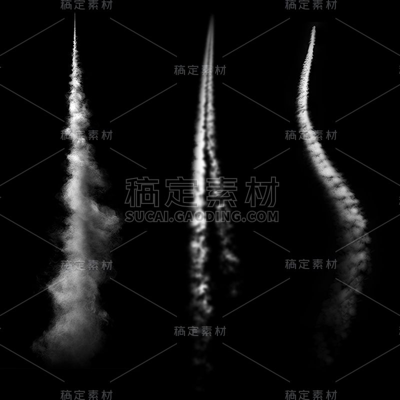 特效通用白色喷气烟雾元素素材