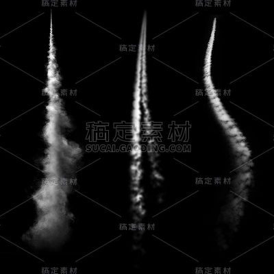 特效通用白色喷气烟雾元素素材