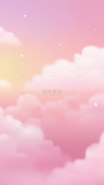 七夕唯美梦幻感云朵背景