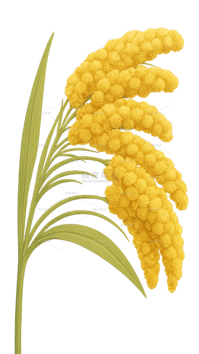 果蔬系列插画风小麦麦穗（td）