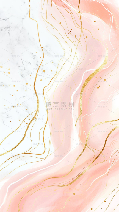 常规鎏金纹理大理石金色线条背景素材
