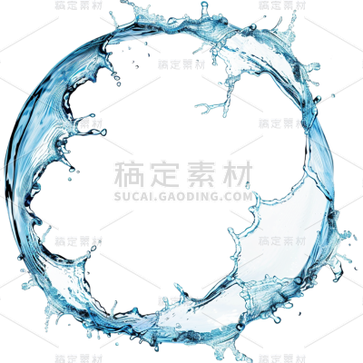 特效通用环形水花水元素素材