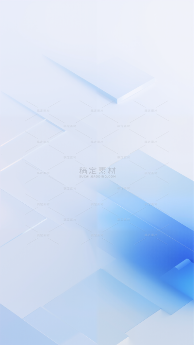 科技风系列几何风蓝色渐变玻璃质感几何背景