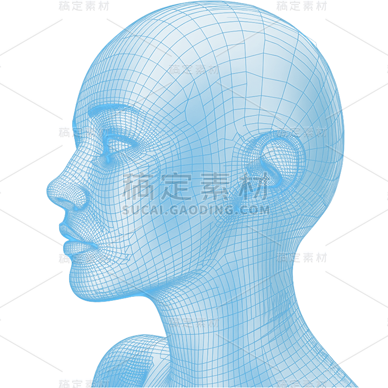 科技风通用3D插画全息机器人元素素材