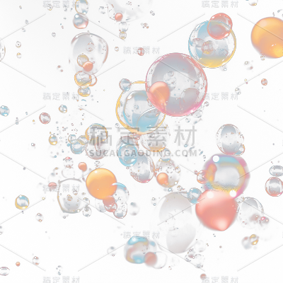 透明彩色气泡贴纸