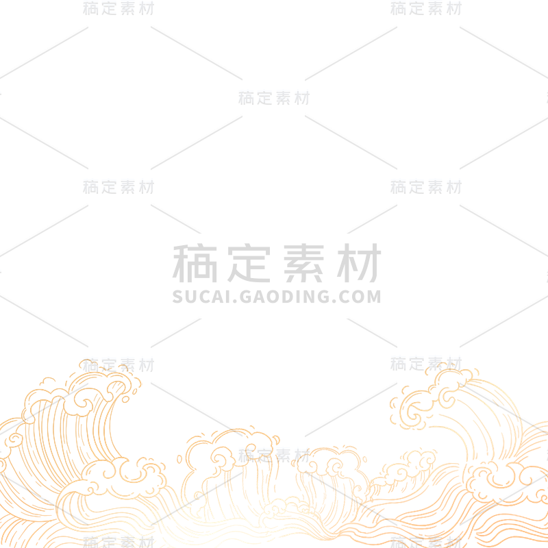 中国风通用中式烫金线条边框元素素材