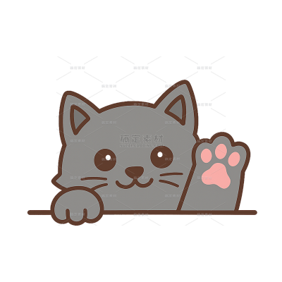 动物系列卡通猫咪插画元素（td）