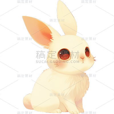 通用可爱插画小兔子贴纸动物系列
