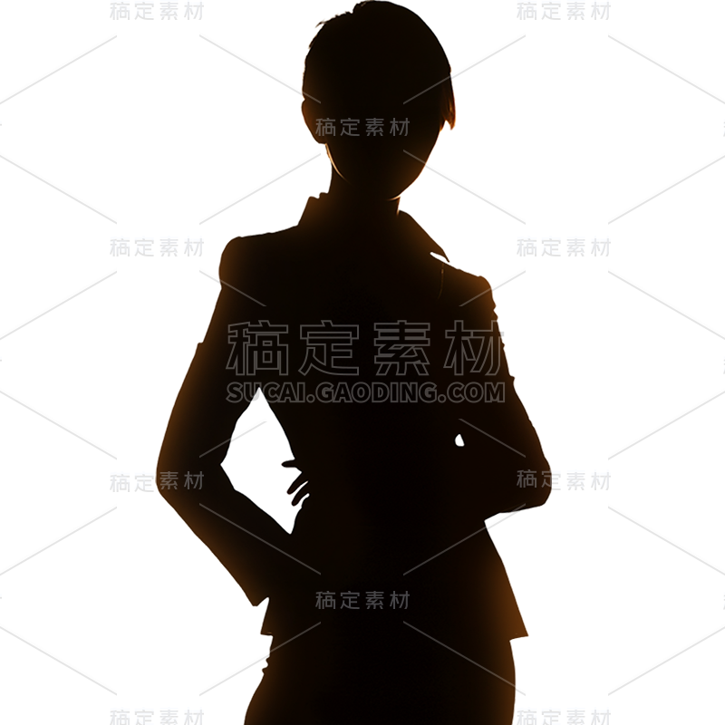 人物系列-通用-人物半身剪影贴纸