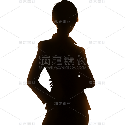 人物系列-通用-人物半身剪影贴纸