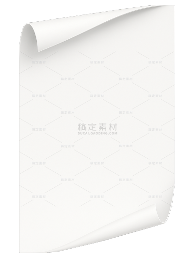 边框系列白色纸质不规则卷边元素贴纸（td）