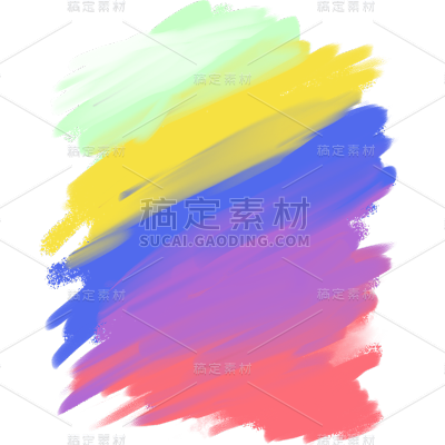 通用-油漆刷笔刷贴纸几何系列