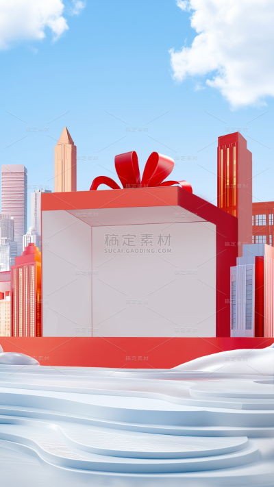 双十一双11礼盒展台背景