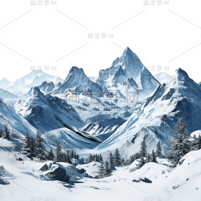 写实风山脉静态贴纸