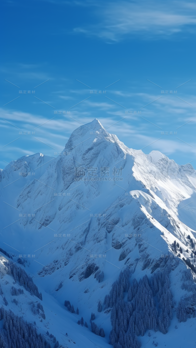 冬天冬季冬日雪山雪景风景场景背景