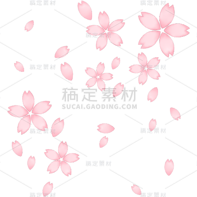 花瓣元素粉色可爱贴纸
