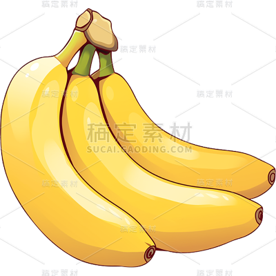 果蔬系列香蕉插画贴纸