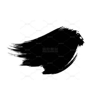 中国风系列黑色简约水墨墨迹笔画（td）