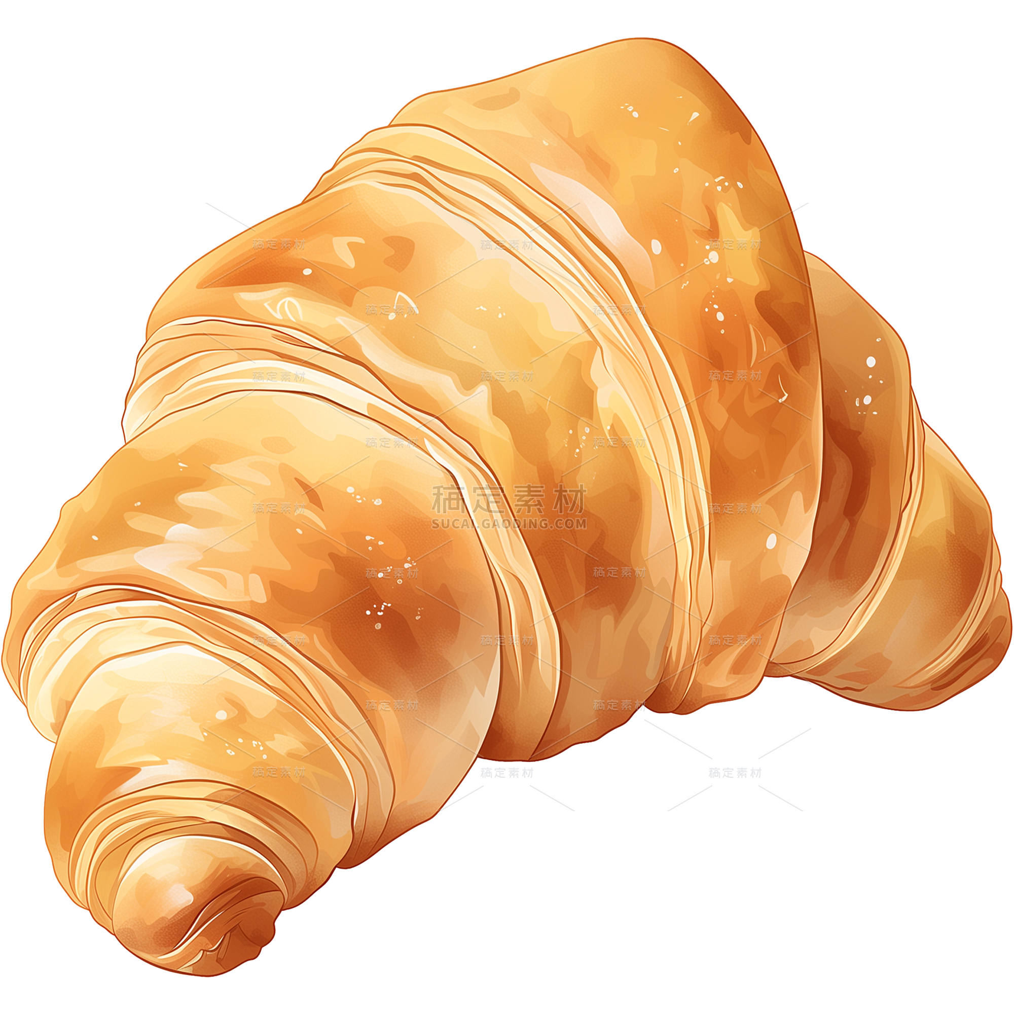 美食插画手绘面包元素