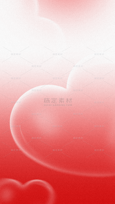 情人节弥散光透明爱心气泡背景