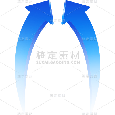 装饰通用轻拟物渐变向上箭头元素素材