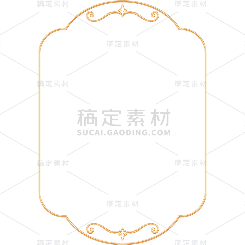 纹理通用空心金属边框元素素材