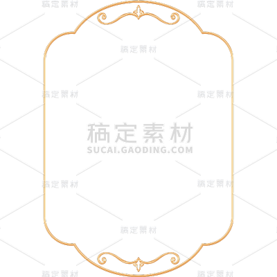 纹理通用空心金属边框元素素材