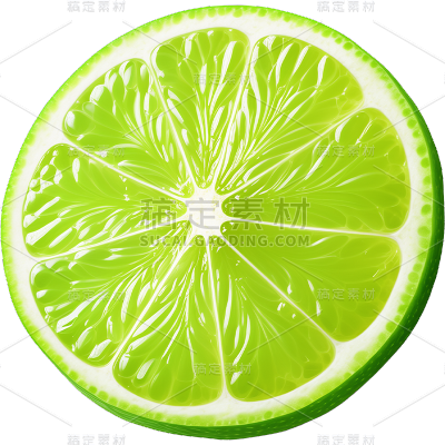 夏季果蔬通用柠檬片元素素材