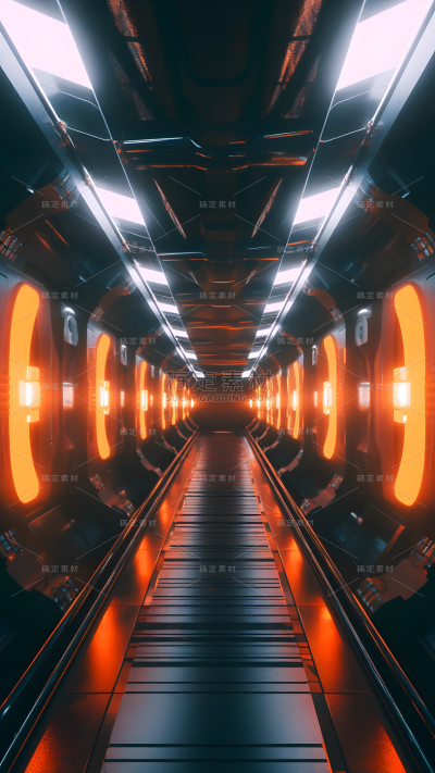 科技风通用3D材质机械概念空间背景图片素材