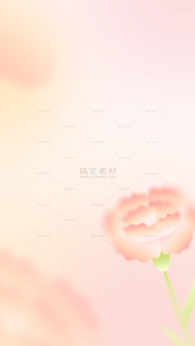 母亲节-梦幻感弥散渐变康乃馨背景