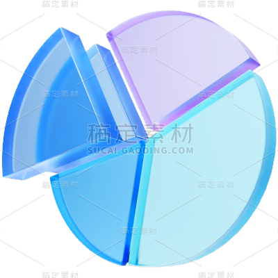 通用商务感金融3D立体毛玻璃金融图标元素素材