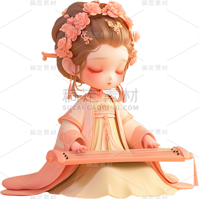 人物系列古风3D可爱美女人物