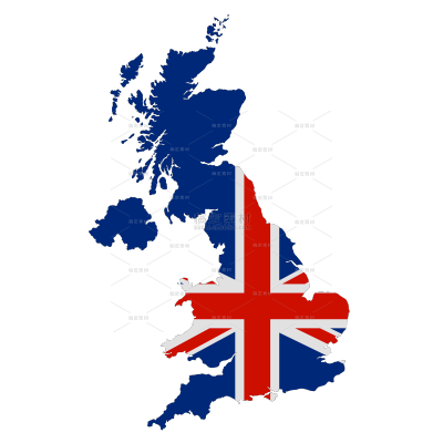 宇宙系列创意感英国大陆板块元素（td）