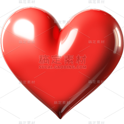 3D粉红色爱心静态贴纸