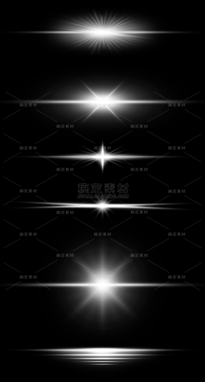 特效通用白色一字光效元素素材