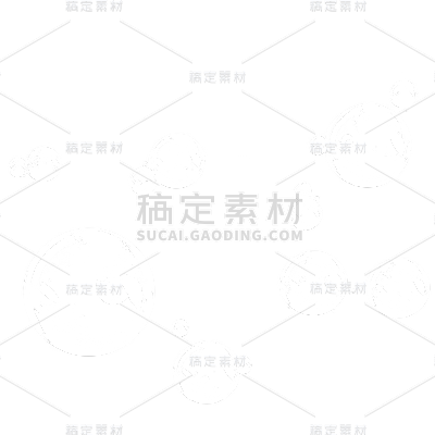 通用白色透明气泡冒泡元素贴纸