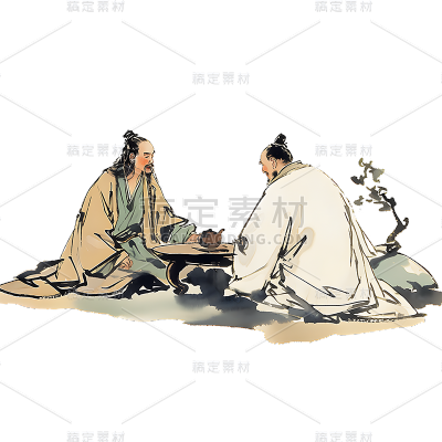 中国风通用古风水墨人物元素素材