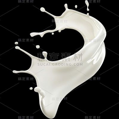 特效通用白色牛奶奶质液体元素素材