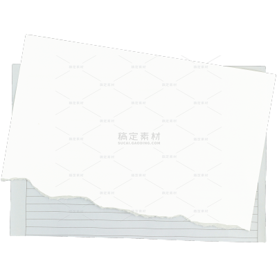 特效通用白色撕纸片元素素材