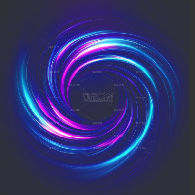 特效系列科技感多层螺旋旋转光效元素